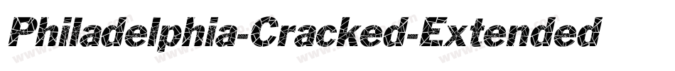 Philadelphia-Cracked-Extended Italic字体转换
